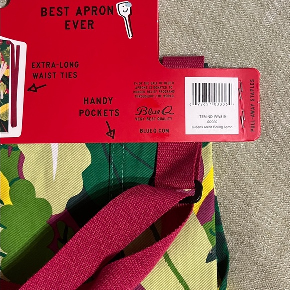Blue Q Apron Greens aren’t boring Heavy Cotton Twill New Unisex - Picture 4 of 5